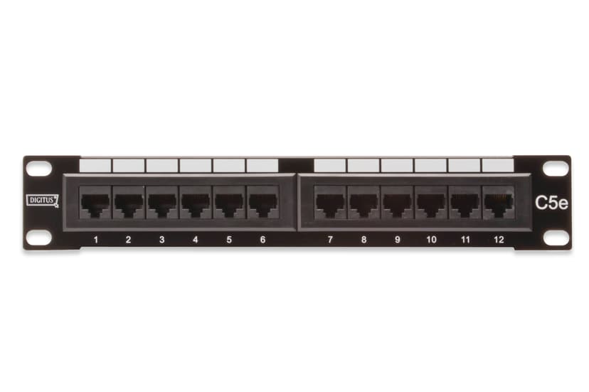 Digitus Patchpanel Svart Cat5e 1U