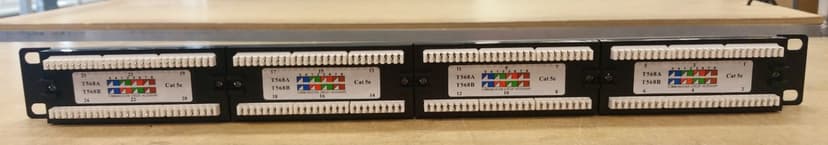 Microconnect Patchpanel Svart Cat 5e 1U