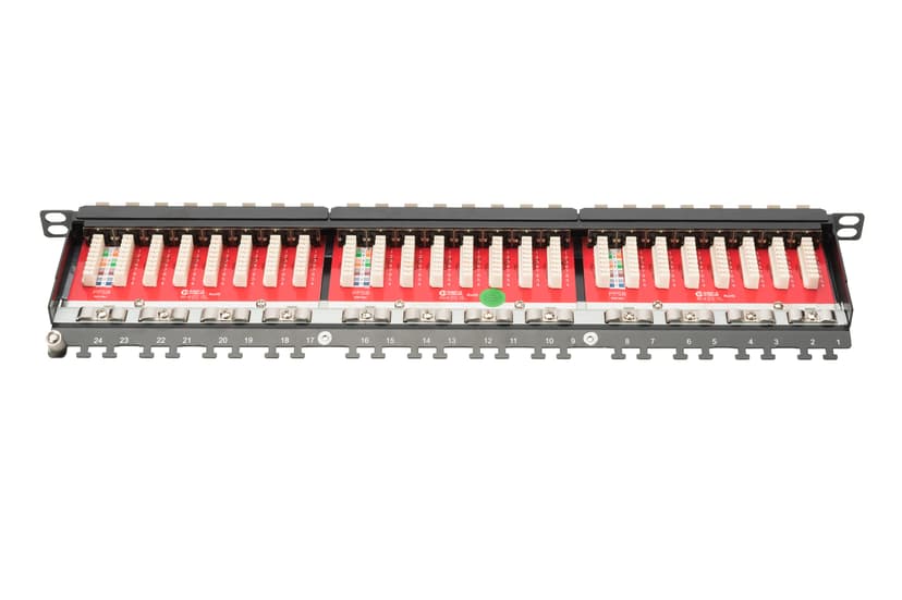 Digitus Patchpanel Svart Cat 6A 0.5U
