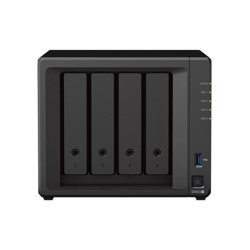Synology DS923+ med 4 forhåndsinstallerte disker på 4 TB (16 TB)