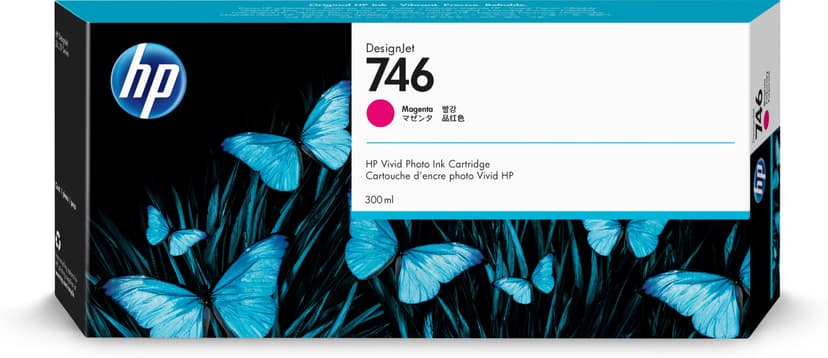 HP Inkt Magenta 746 300ml - DesignJet Z6/Z9+