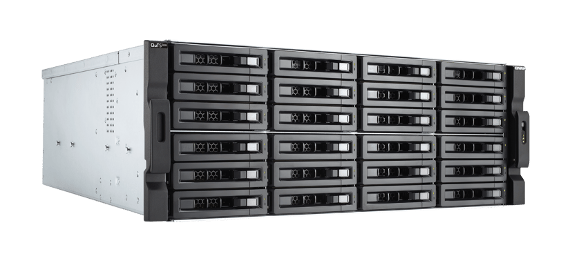 QNAP TS-h2477XU-RP NAS Rack (4U) AMD Ryzen™ 7 3700X 32 GB DDR4 0 TB QuTS hero Svart