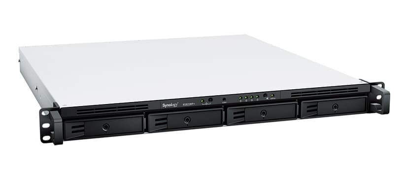 Synology RackStation RS822RP+ NAS- ja tallennuspalvelimet Teline ( 1U ) Ryzen Embedded V1500B 2 GB DDR4 0 TB DiskStation Manager Harmaa