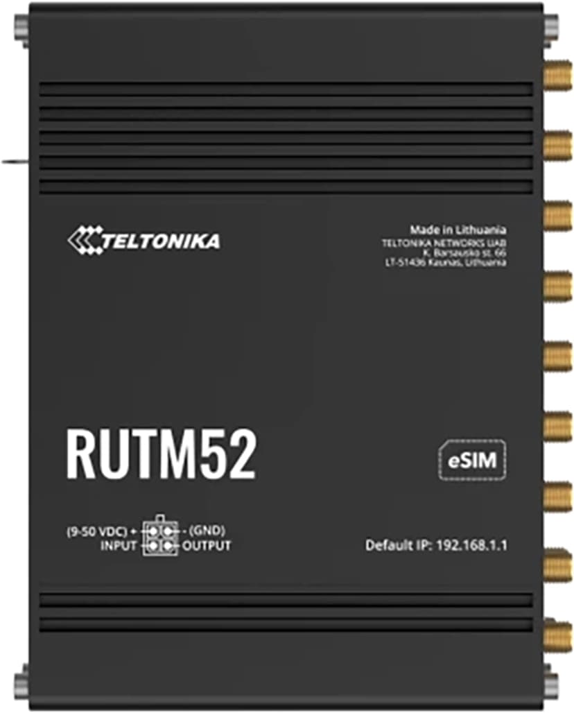 Teltonika RUTM52 Industrial Dual-SIM 5G Wireless Router