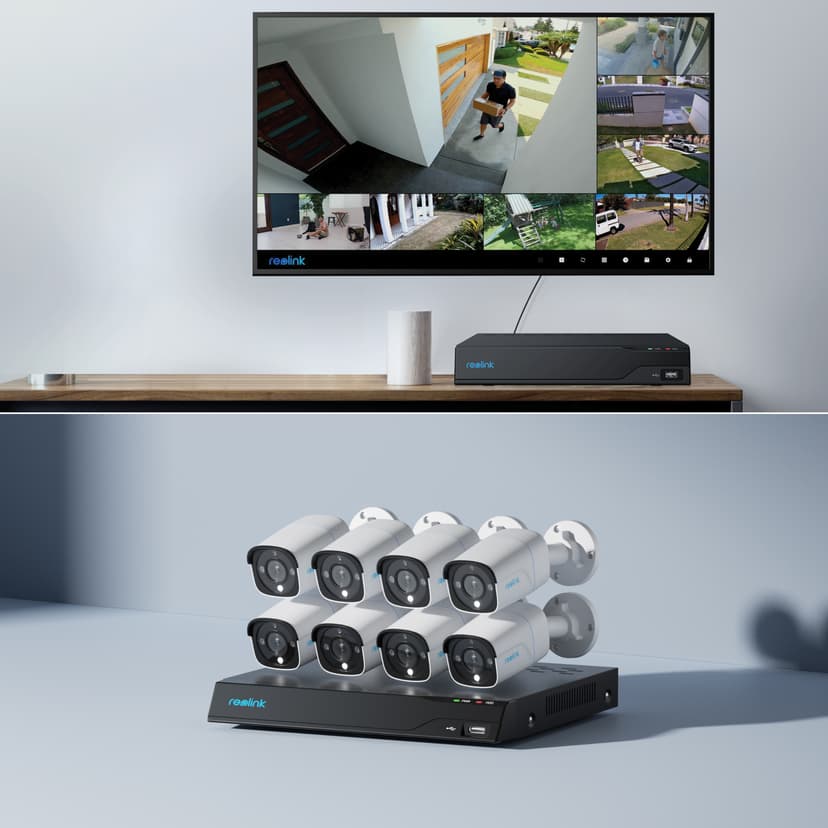 Reolink NVS16-8MB8 Security System 16Ch NRV + 8x P330 4K PoE Kamera