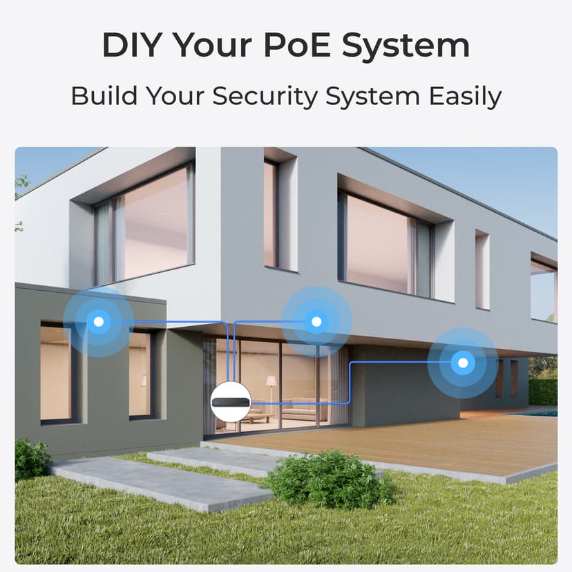 Reolink NVS8-8MB4 Security System 8Ch NRV + 4x P330 4K PoE Kamera