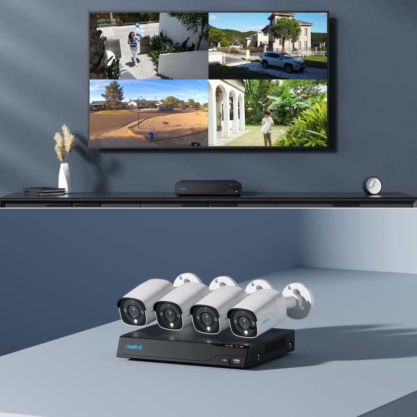 Reolink NVS8-8MB4 Security System 8Ch NRV + 4x P330 4K PoE Kamera