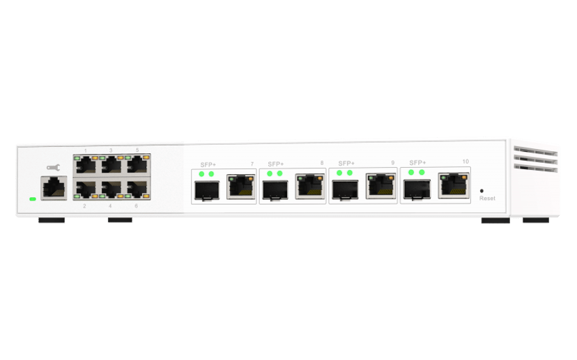 QNAP QSW-M2106-4C netwerk-switch Managed L2 2.5G Ethernet (100/1000/2500) Wit