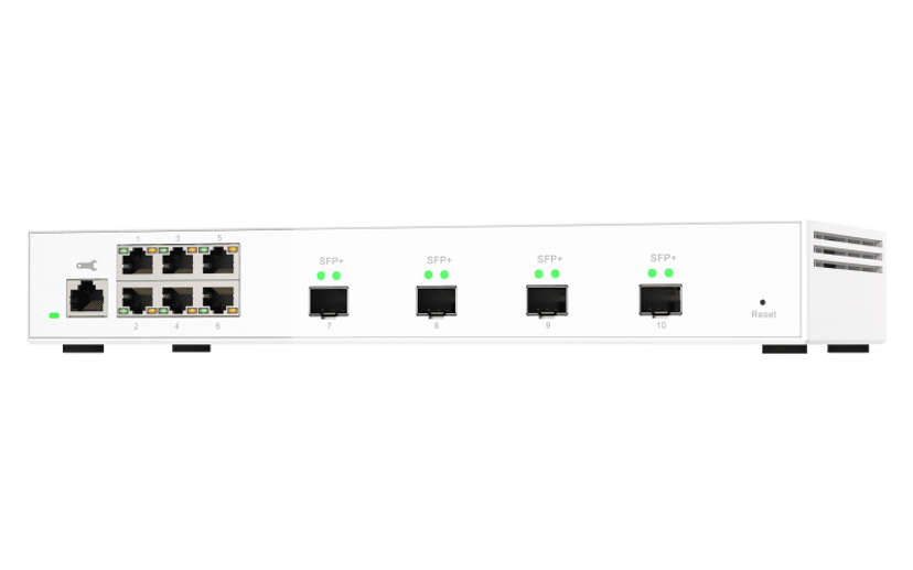 QNAP QSW-M2106-4S nätverksswitchar hanterad L2 2.5G Ethernet (100/1000/2500) Vit