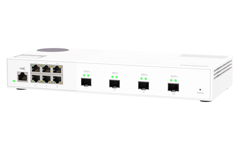 QNAP QSW-M2106-4S netwerk-switch Managed L2 2.5G Ethernet (100/1000/2500) Wit