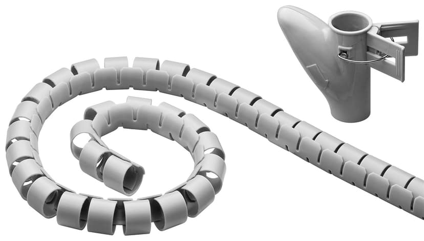 Deltaco Kabelslukare I Plast 25mm Diameter 2.5 m Silver