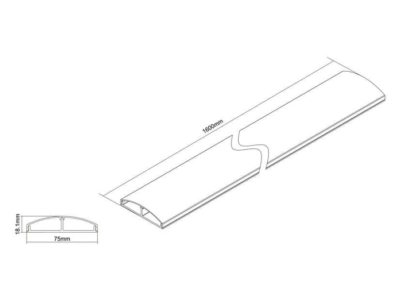 Multibrackets M Universal Cable Cover Super Slim