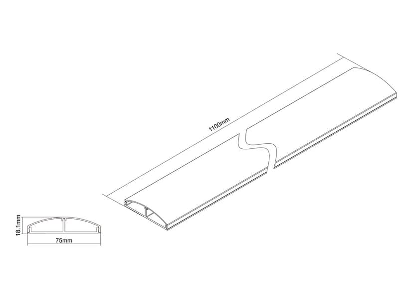 Multibrackets M Universal Cable Cover Super Slim