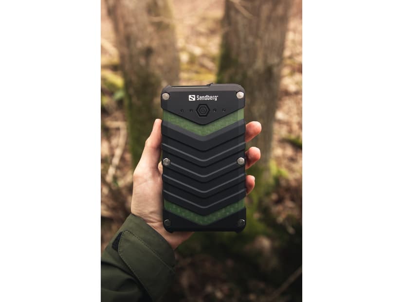 Sandberg Survivor Powerbank 20000mAh Musta, Vihreä