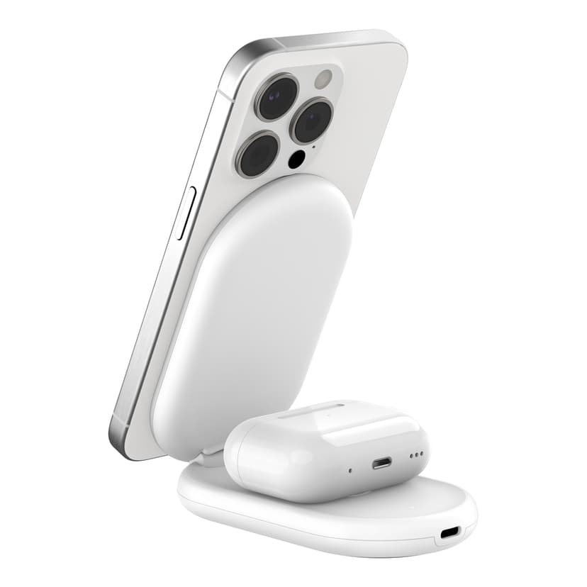 Belkin Magnetic 2-in-1 Stand Qi2 1.5m Vit