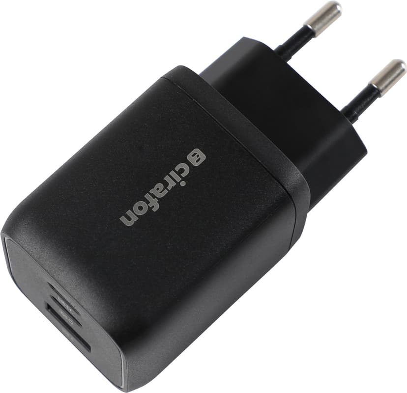 Cirafon 65W moniliitäntäinen USB-C-laturi PD/QC 3.0 Musta