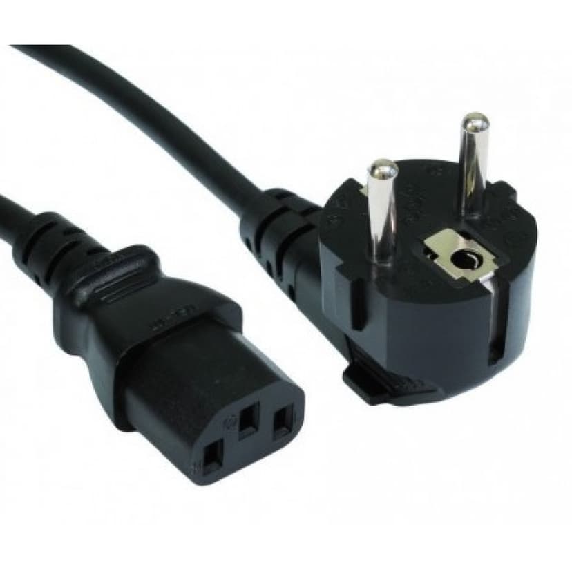 EQUATOR Strömsladd C13 EU 1.8m C13 coupler CEE7/7 Svart