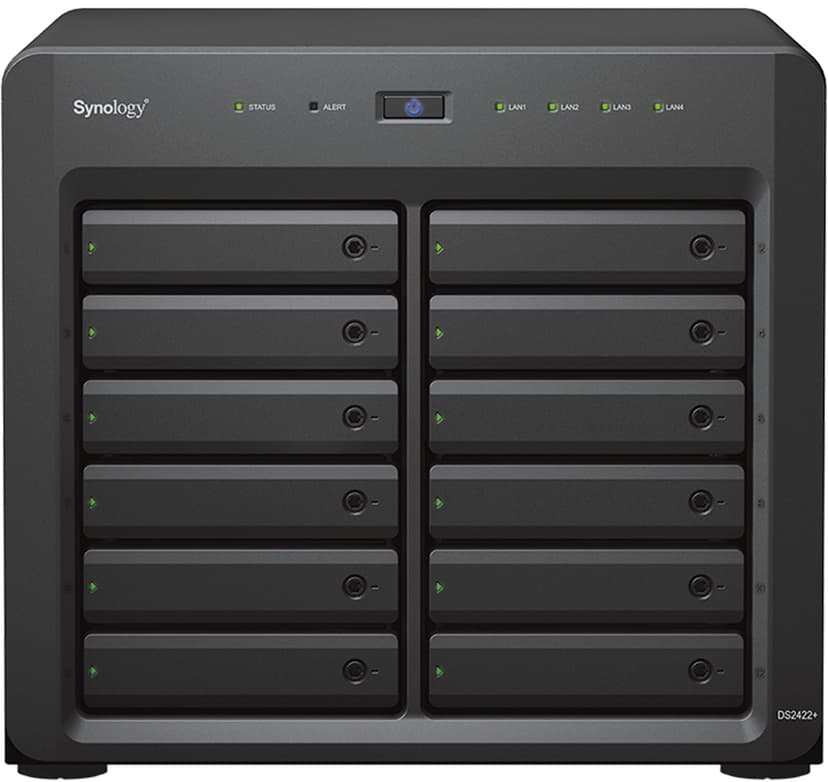 Synology DiskStation DS2422+ NAS & lagringsserver Tower Ryzen Embedded V1500B 4 GB DDR4 0 TB DiskStation Manager Sort