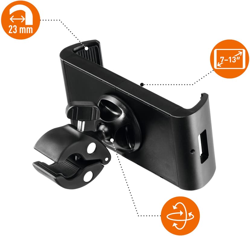 Durable Tablet Holder Tough Clamp 7"-13"