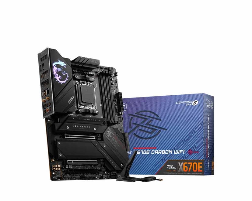 MSI MPG X670E CARBON WIFI AM5 ATX Moderkort