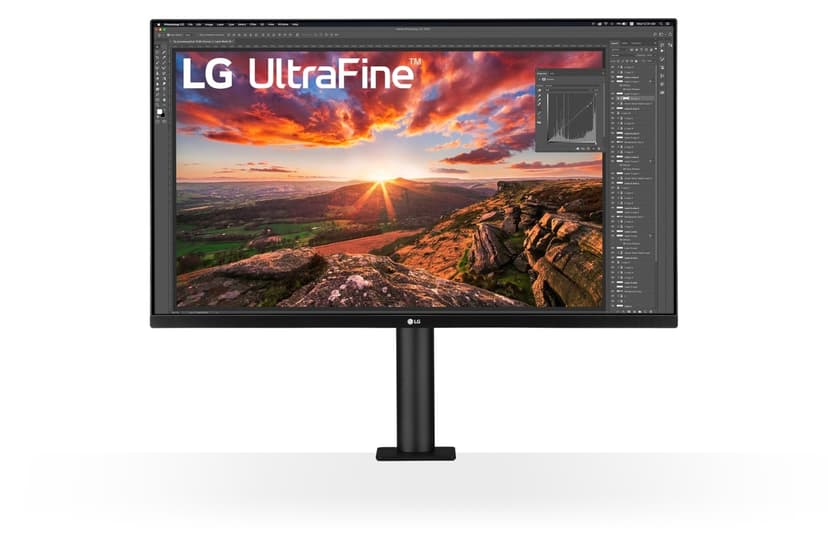 LG 32UN880P-B tietokoneen litteä näyttö 81,3 cm (32") 3840 x 2160 pikseliä 4K Ultra HD musta 32" 3840 x 2160pixels IPS 16:9 60Hz