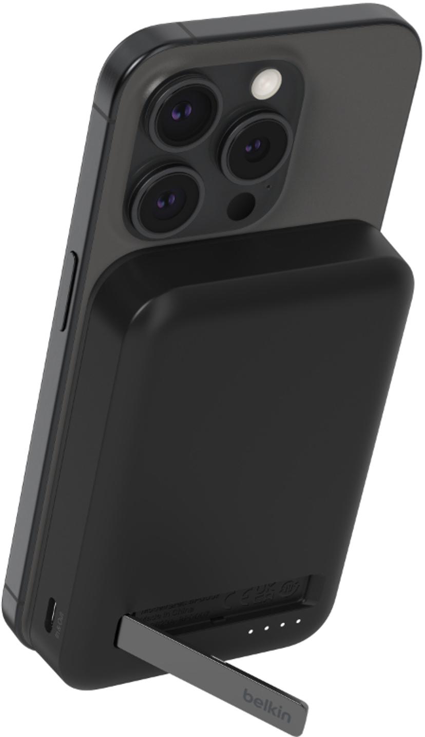 Belkin Qi2 MagSafe Powerbank With Kickstand 8000mAh Sort
