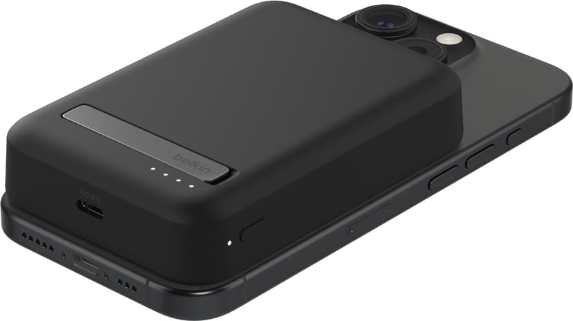 Belkin Qi2 MagSafe Powerbank With Kickstand Musta