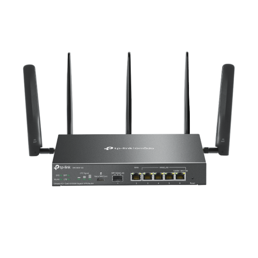TP-Link Omada ER706W-4G 4G+ CAT6 AX3000 Gigabit VPN Router (ER706W-4G)