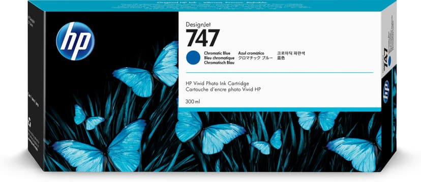 HP Blæk Chromatic Blå 747 300ml - DJ Z9+