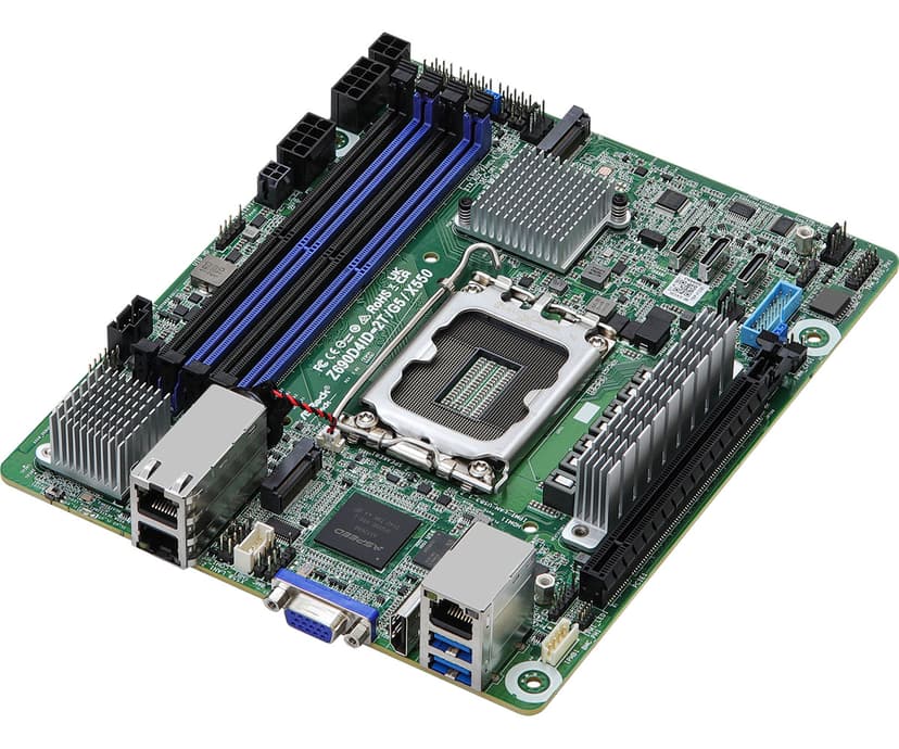 ASRock Z690D4ID-2T/G5/X550 moderkort Intel Z690 LGA 1700 Mini-ITX LGA 1700 Mini-ITX