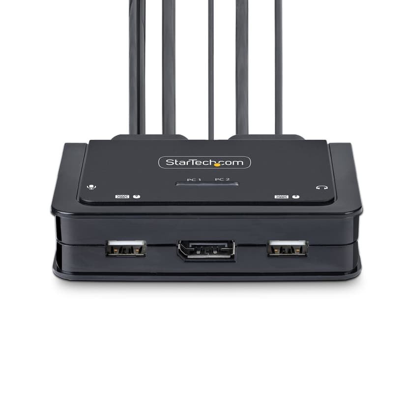 Startech 2-Port Hybrid Cable KVM-switch Sort