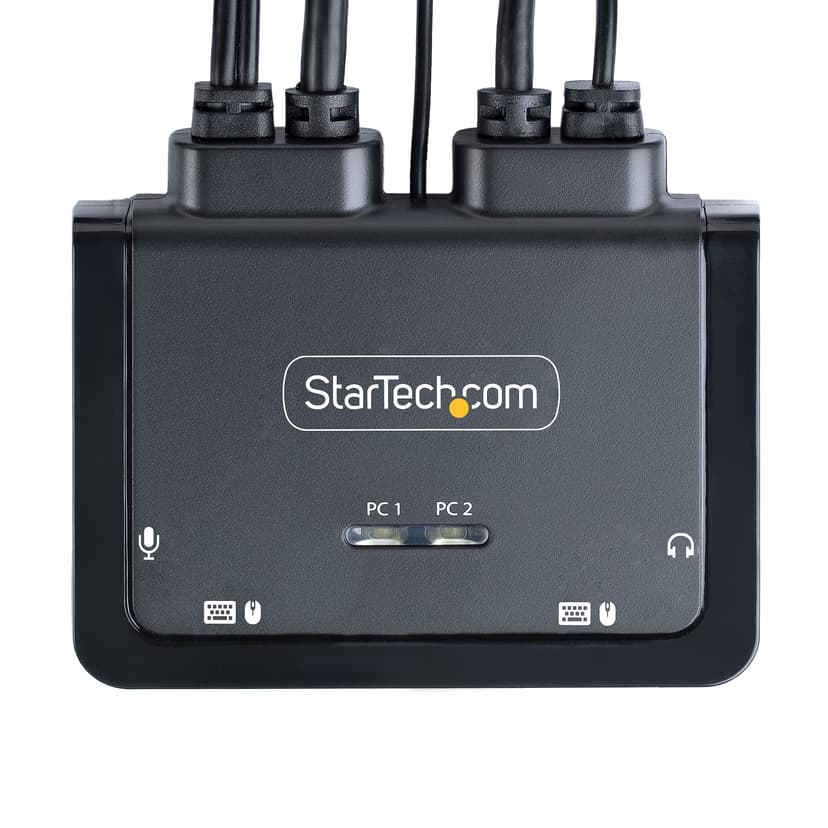 Startech 2-Port Hybrid Cable KVM-switch Svart