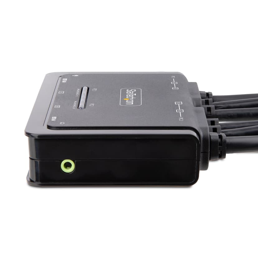 Startech 2-Port Dual Monitor KVM-switch Musta