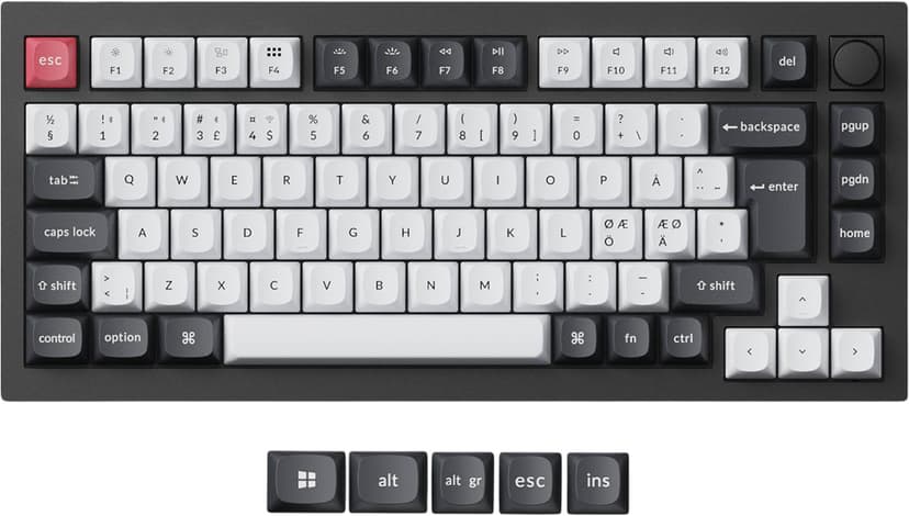 Keychron Q1 HE 75% Johdollinen ja langaton Gateron Double-Rail Magnetic Nebula Pohjoismainen