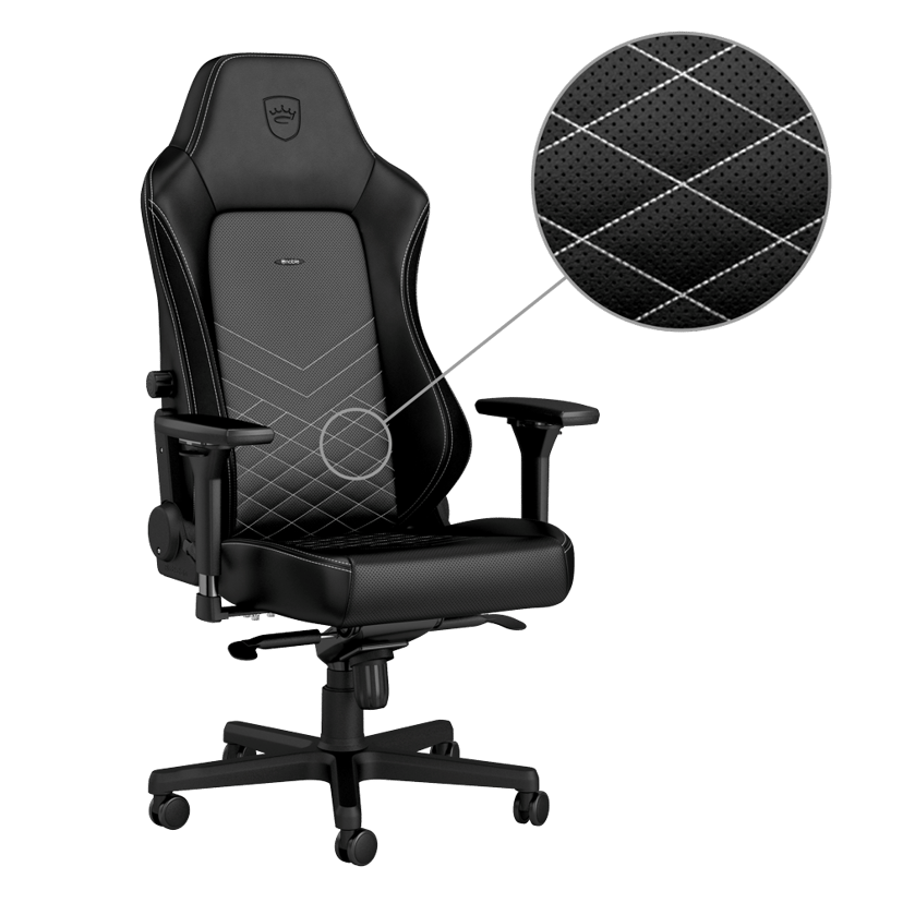 noblechairs Hero Gaming Stol - Svart/Platinum-Hvit