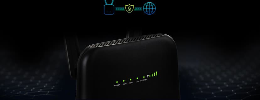 D-Link DWR-960 trådløs ruter Gigabit Ethernet Dobbelbånd (2.4 GHz / 5 GHz) 4G Sort