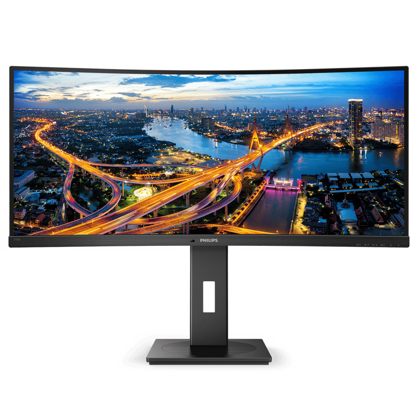 Philips B Line 346B1C/00 computer monitor 86,4 cm (34") 3440 x 1440 Pixels Quad HD LCD Zwart 34" 3440 x 1440pixels VA 21:9 100Hz