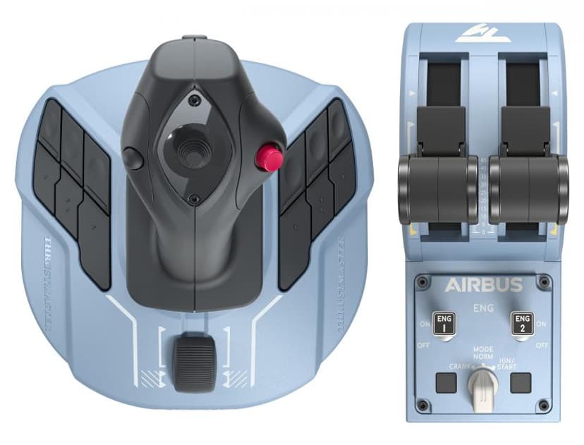 Thrustmaster TCA Officer Pack Airbus Edition Musta, Sininen USB Lentosimulaattori Analoginen/Digitaalinen PC Musta, Sininen
