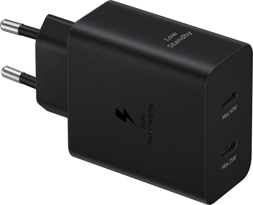Samsung 50 virtalähde USB-C-kaapelilla Musta