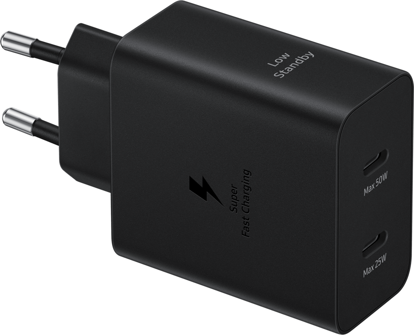 Samsung 50 W strømadapter med USB-C-kabel 1.8m Svart