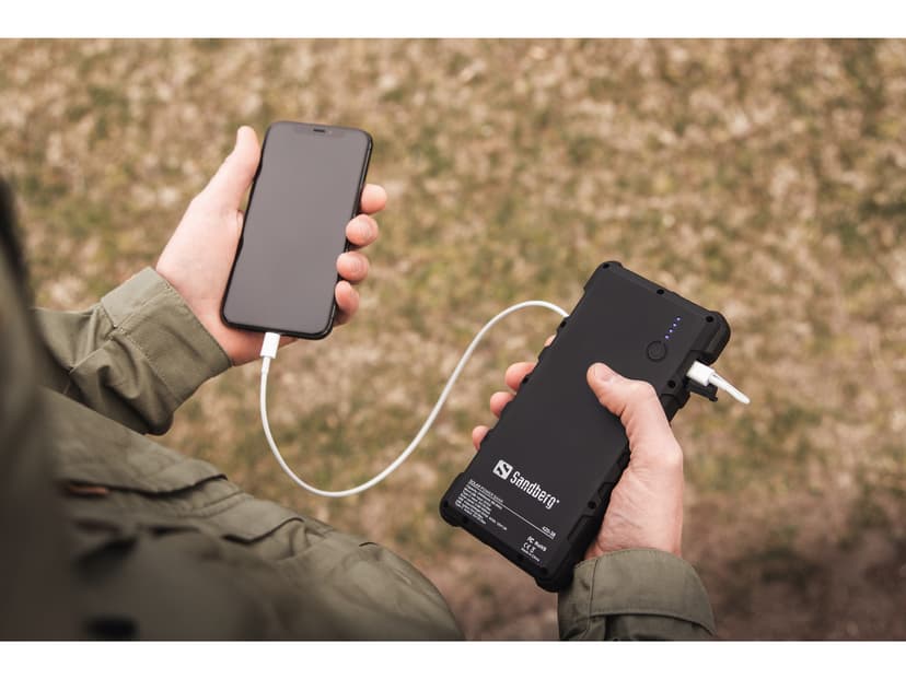 Sandberg Outdoor Solar Powerbank 24000mAh Grijs, Zwart