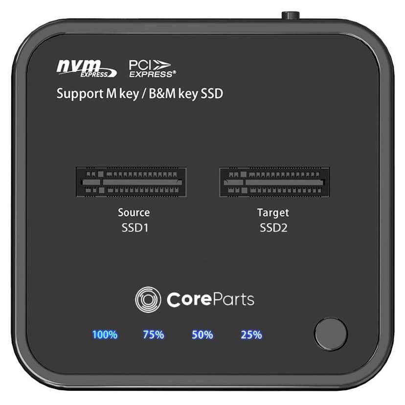 Coreparts PCI-E NVMe M.2 SSD Cloner B&M Key