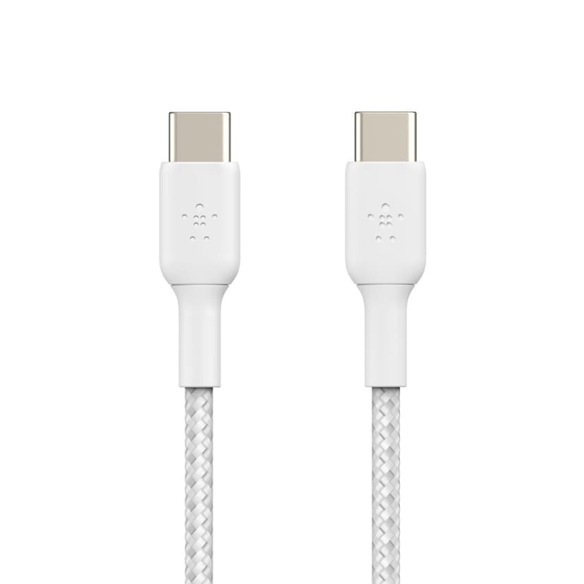 Belkin USB-C Till USB-C Kabel Flätad 1m USB C USB C Vit