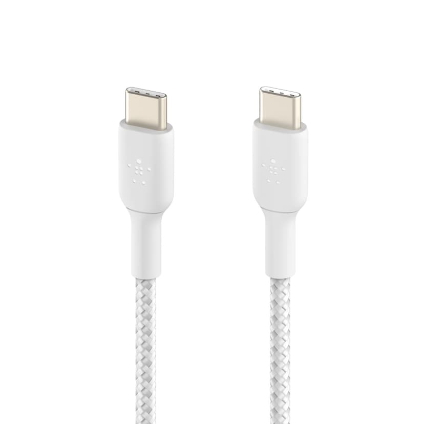 Belkin USB-C To USB-C Cable Braided 1m USB C USB C Valkoinen