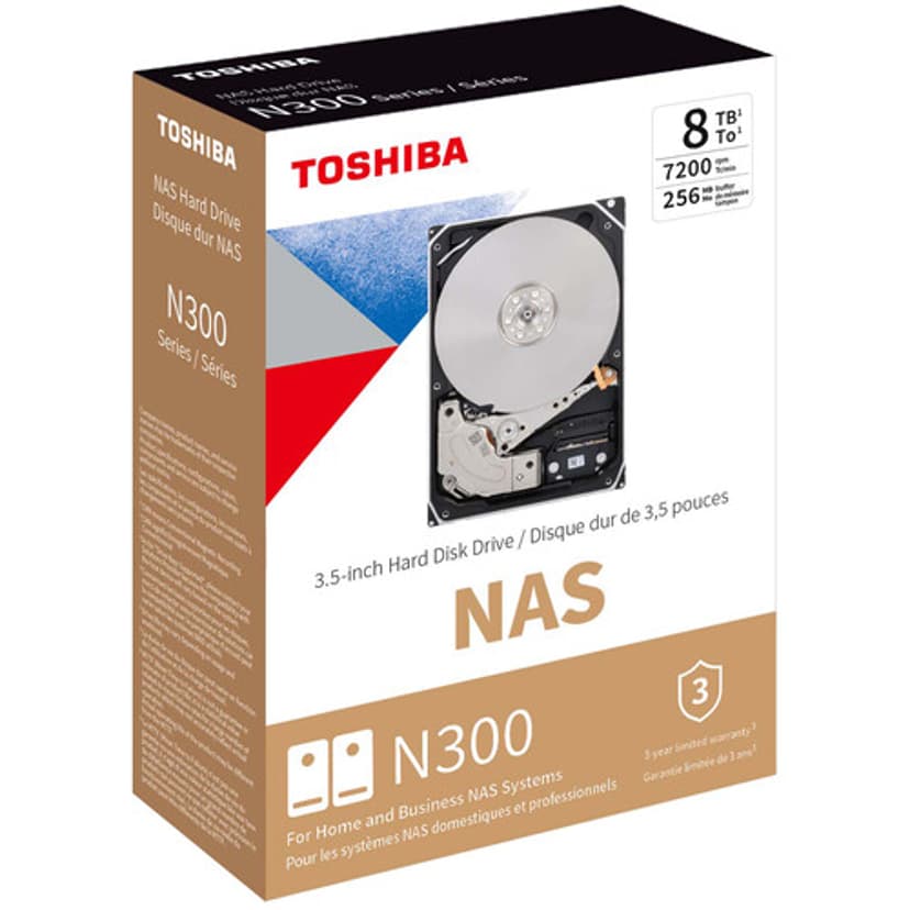 Toshiba N300 8TB BULK 3.5" 7200r/min SATA 6.0 Gbit/s HDD