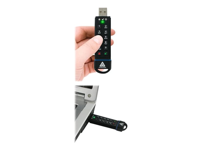 Apricorn Aegis Secure Key 3.0 60GB USB-A Svart