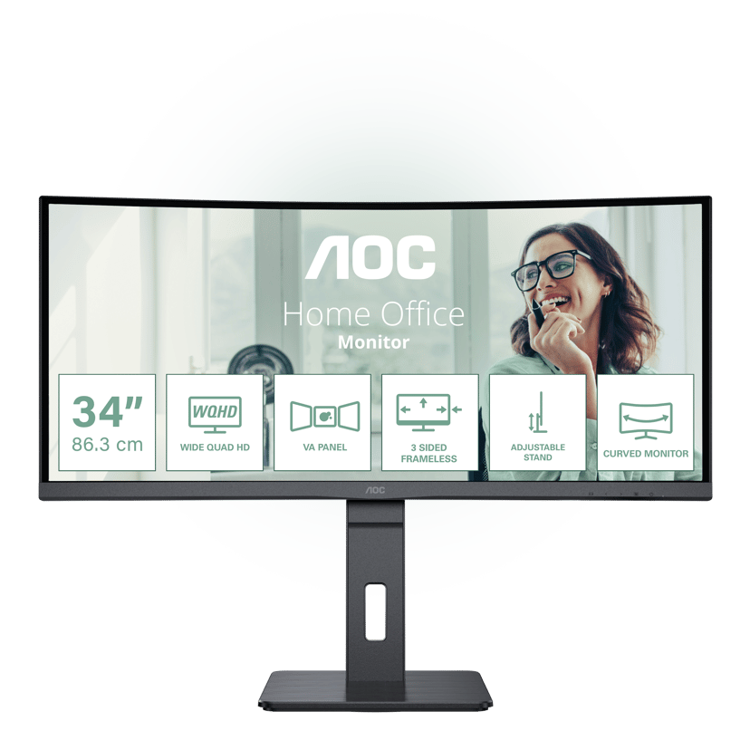 AOC Pro-line CU34P3CV Curved 34" 3440 x 1440pixels VA 21:9 100Hz