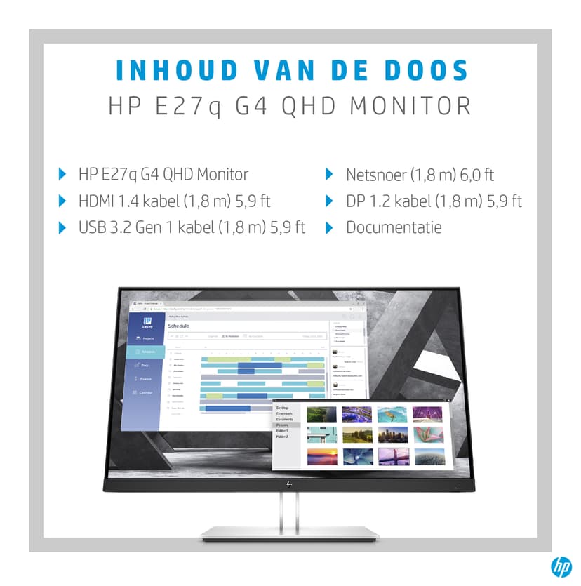HP E27Q G4 27" 2560 x 1440pixels IPS 16:9 60Hz