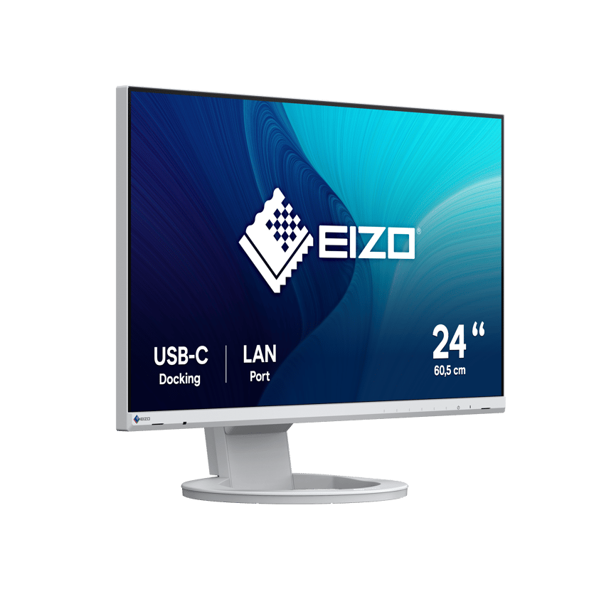 EIZO FlexScan EV2490-WT LED display 60,5 cm (23.8") 1920 x 1080 piksler Full HD Hvit 23.8" 1920 × 1080pixels IPS 16:9 60Hz