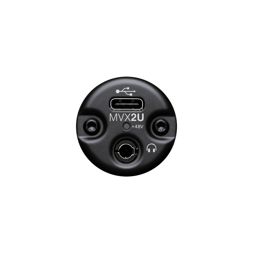Shure MVX2U audiotallennuksen liittymä